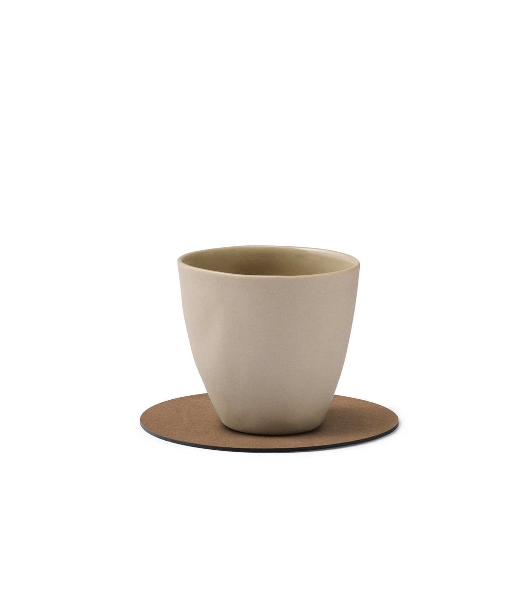 Glass Mat Circle Nupo Brown. LIND DNA