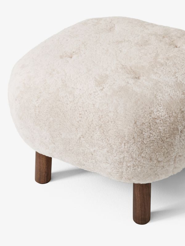 Little Petra Pouf  ATD1 Sheepskin Oiled Walnut legs/ &tradition