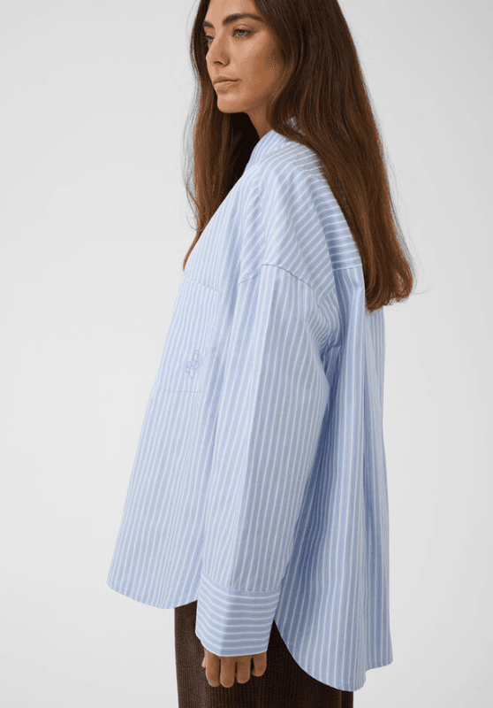 Culture CUmanga Oversize Shirt - Blue/White Stripe
