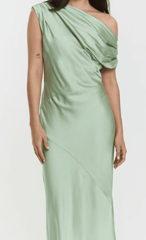 Vanessa Satin Dress Pale Green/ Twist&Tango
