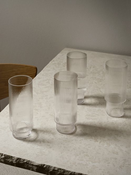 Hovedbilde Ripple Long Drink Glasses - Set of 4 - Clear/ ...
