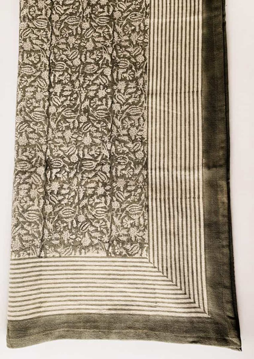 Duk m trykk 140×320 cm grønn/ Trend