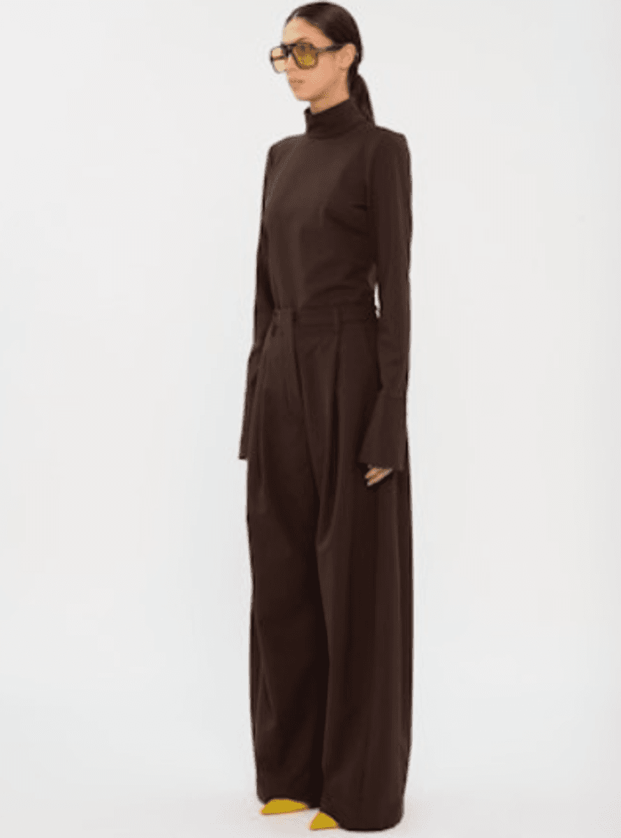 Billie Brown Wool Trousers/ TheLatest