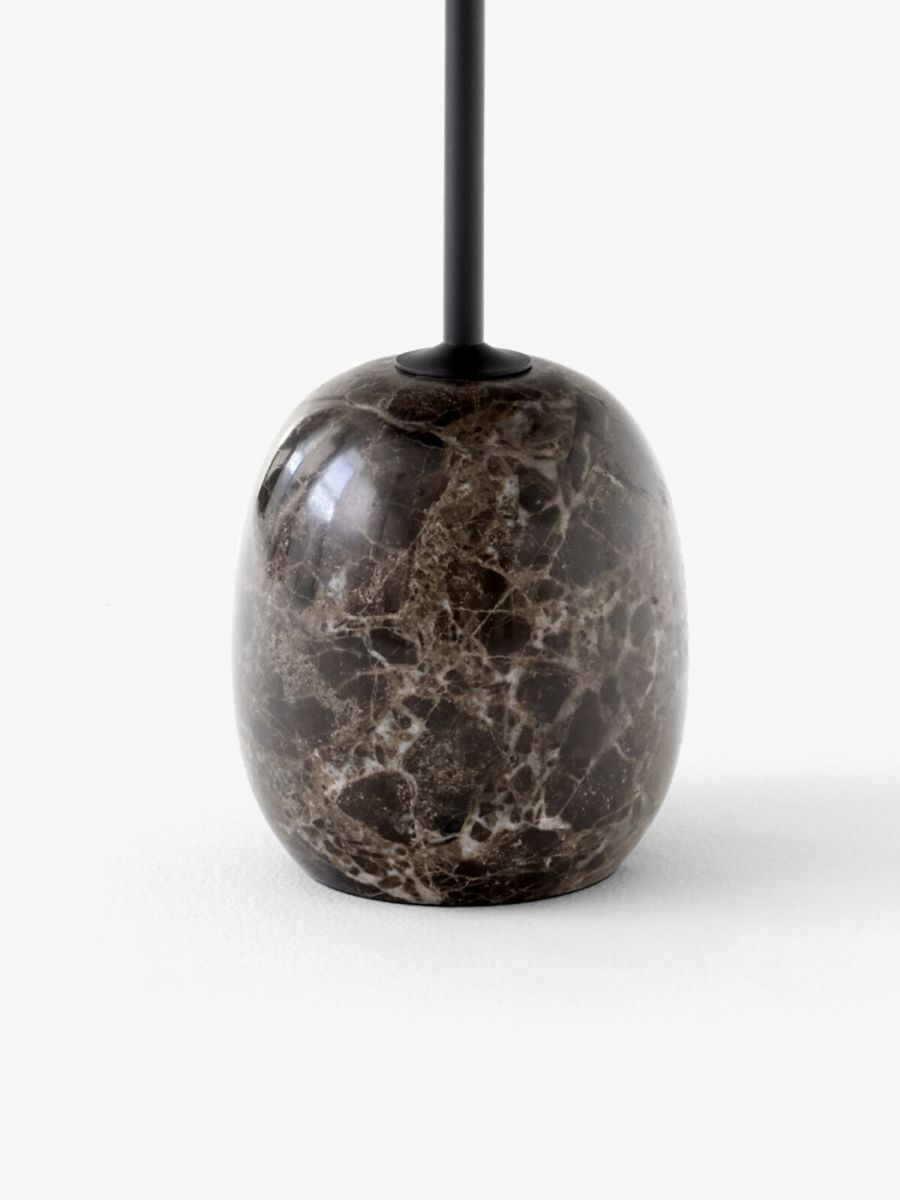 Lato Side Table LN8 Round Ø40 H50 cm Emperador marble base Steel