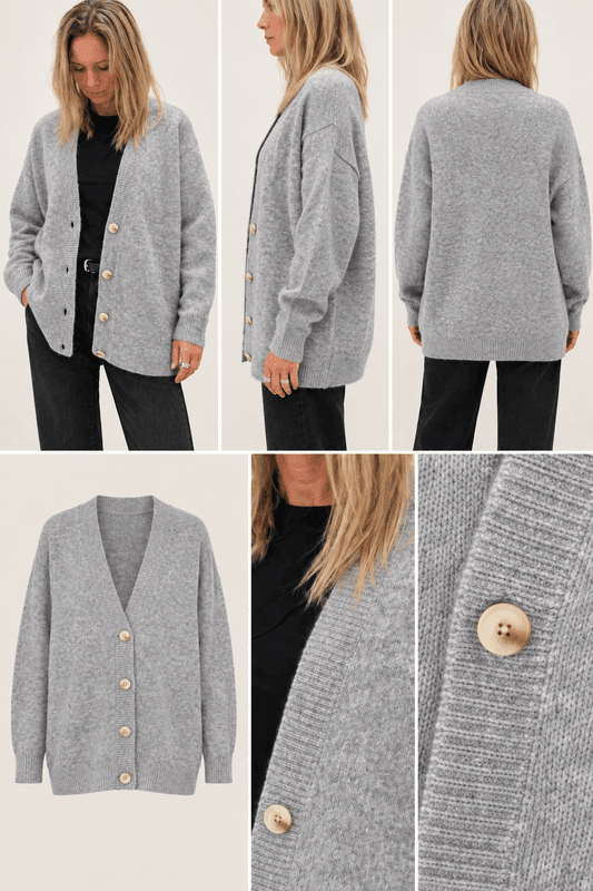 Rève long cardigan - Light grey