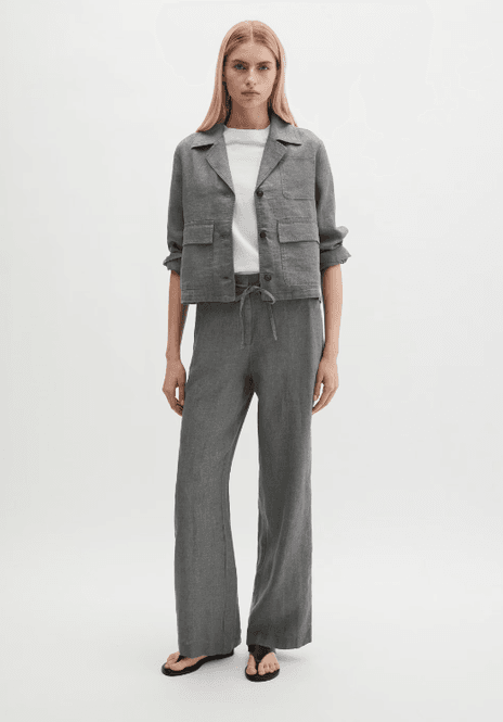 Hovedbilde Mark O`Polo Linen jacket - Slate Grey Melange