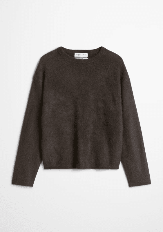 Marc O`Polo Cozy, loose-fitting sweater - Burnt Coffee