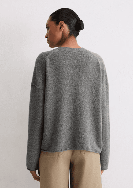 Cardigan oversized warm granite melange/ Marc O`Polo