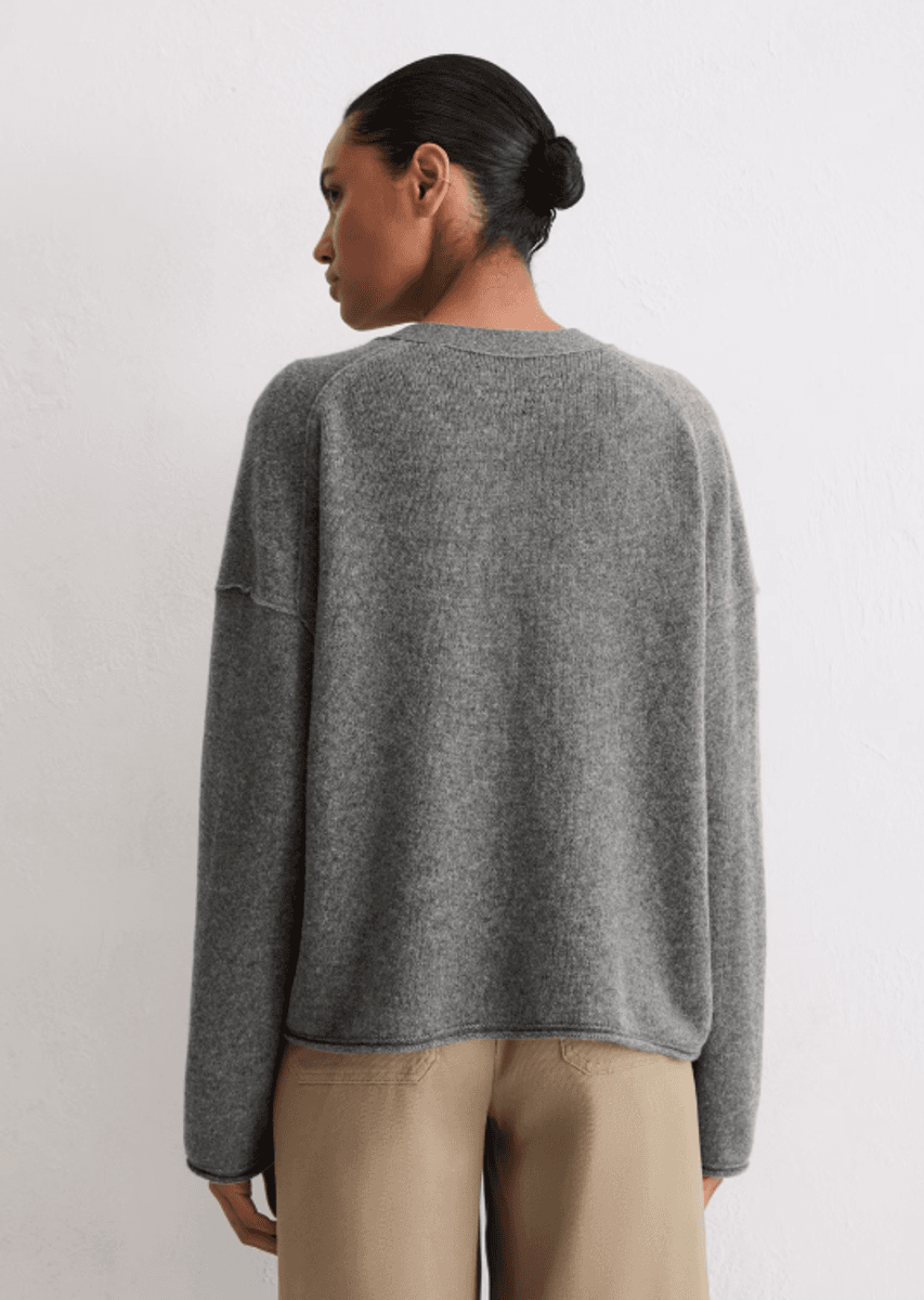 Cardigan oversized warm granite melange/ Marc O`Polo