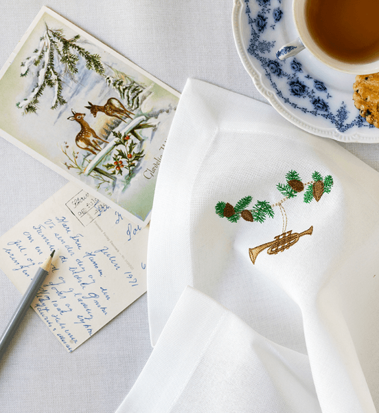 Hovedbilde Juleserviet med trompet/ Langkilde&søn