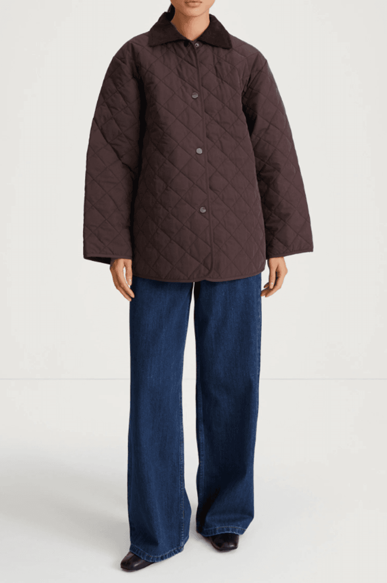 SABRIA QUILTED JACKET - COFFEE/ Stylein