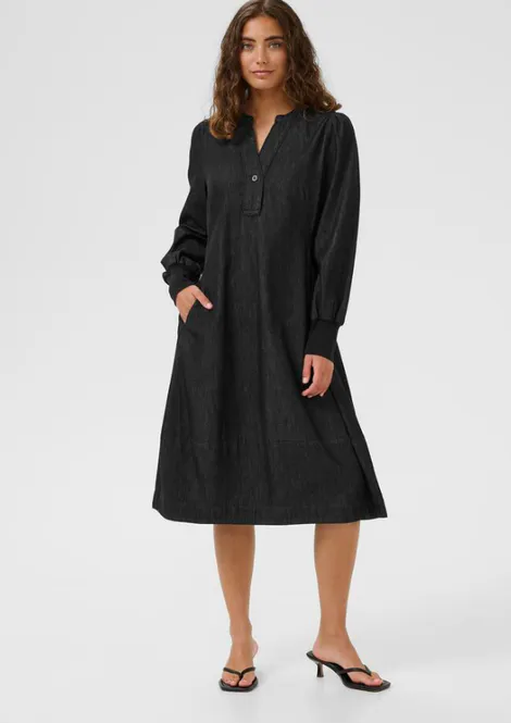 Hovedbilde Culture CUALLURA ARPA RIB DRESS - Black Wash