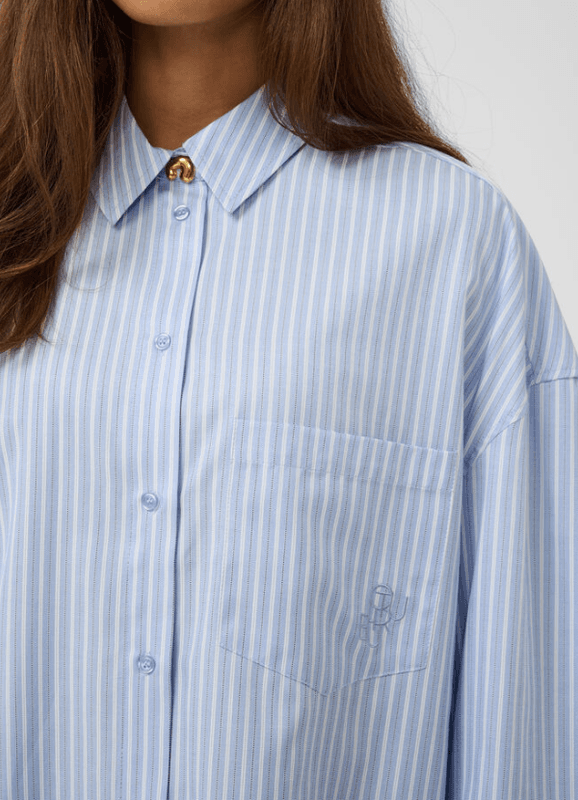 Culture CUmanga Oversize Shirt - Blue/White Stripe