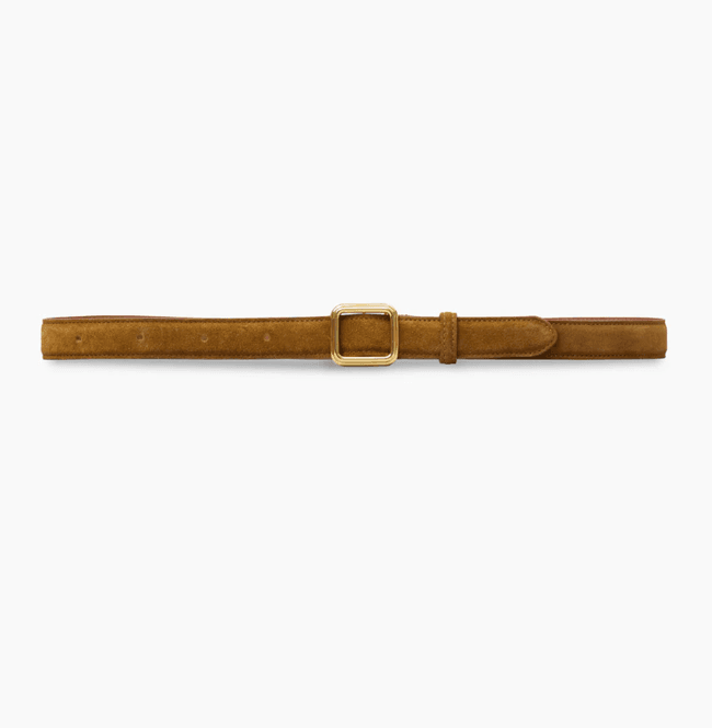 Hovedbilde The Georgia Wide Belt Maple Brown Suede/ Lie ...