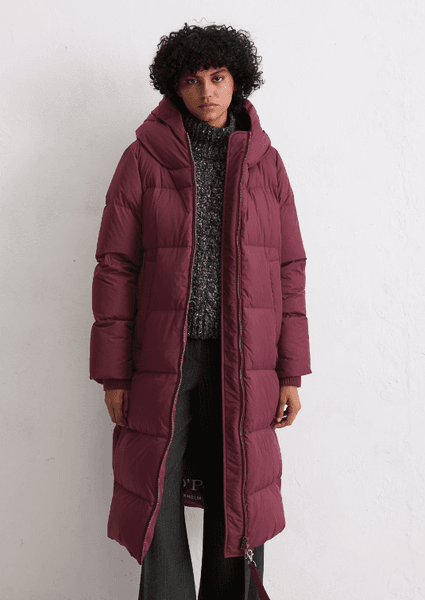 Hovedbilde Puffer down hooded coat aubergine red/ Marc ...