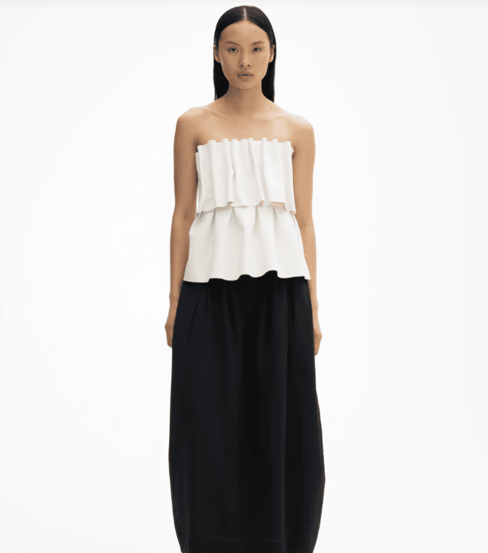 SCULPTED TUBE TOP WHITE/ Dagmar
