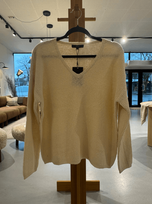 Hovedbilde Rève Angel V-hals genser - hvit