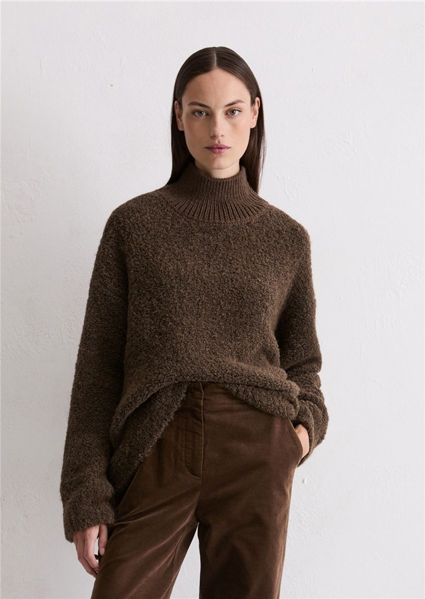 Bouclé sweater brown melange/ Marc O`polo