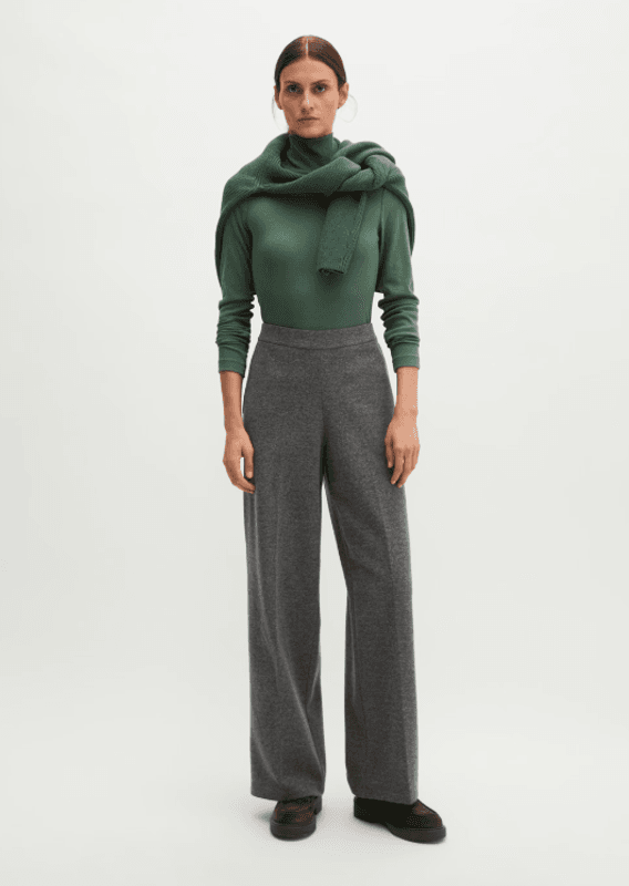 Marc O`Polo Relaxed-Fit Tweed Pants - Dark grey