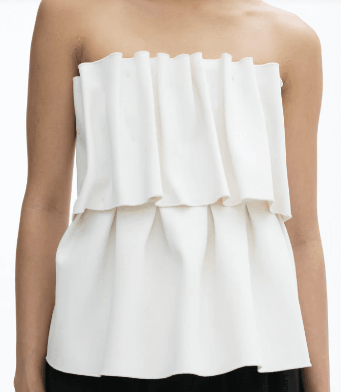 SCULPTED TUBE TOP WHITE/ Dagmar