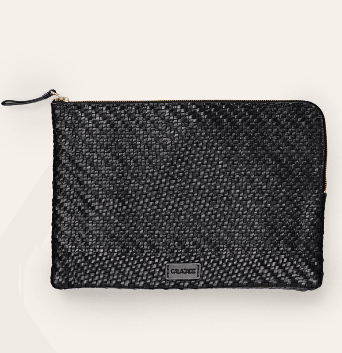 BATU L Black Twill Pouch/ CalaJade