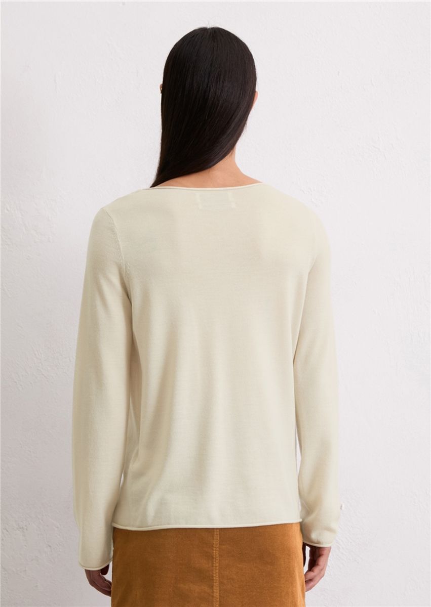 Knitted sweater merino wool natural stone/ Marc O'Polo