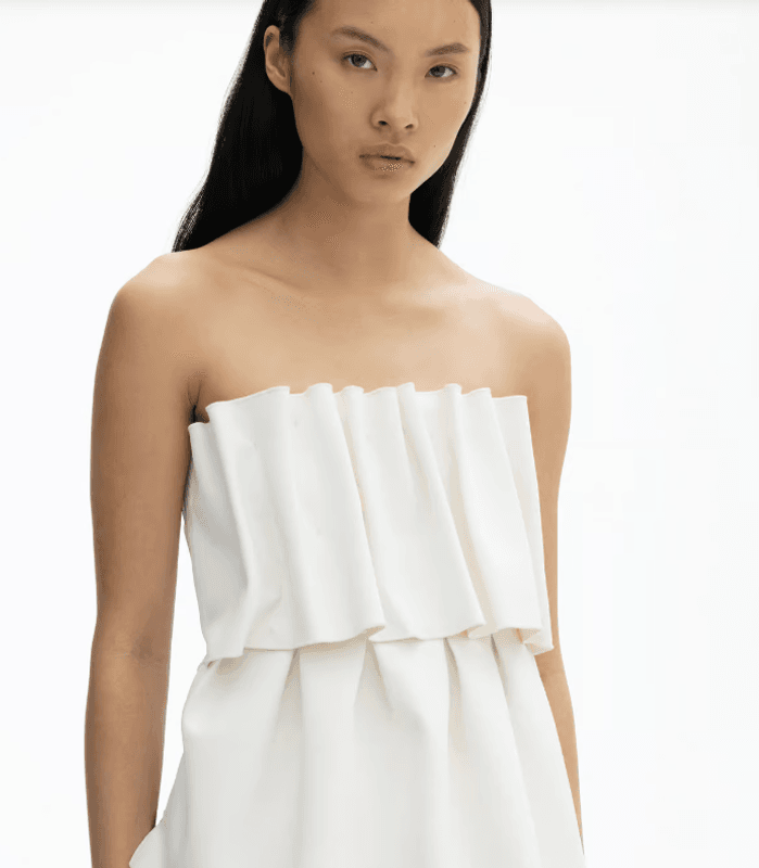 SCULPTED TUBE TOP WHITE/ Dagmar