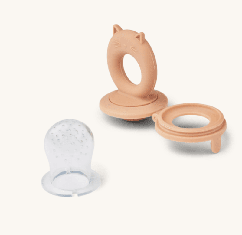Liewood Miranda Cat Shape Food Feeder 2-Pack - Tuscany rose / Apple blossom