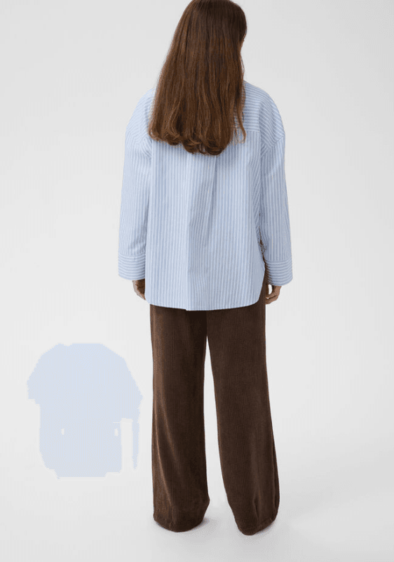 Culture CUmanga Oversize Shirt - Blue/White Stripe