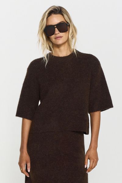 Hovedbilde Madina Short Sleeve Knit Mocha Brown/ Twist&Tango