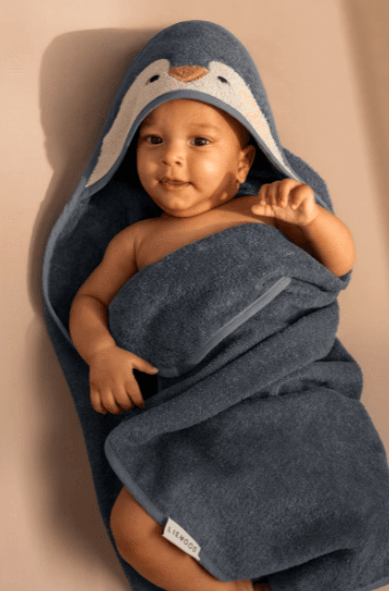 Albert Hooded Baby Towel Oceanview mix/ Liewood