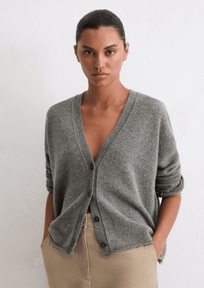 Cardigan oversized warm granite melange/ Marc O`Polo