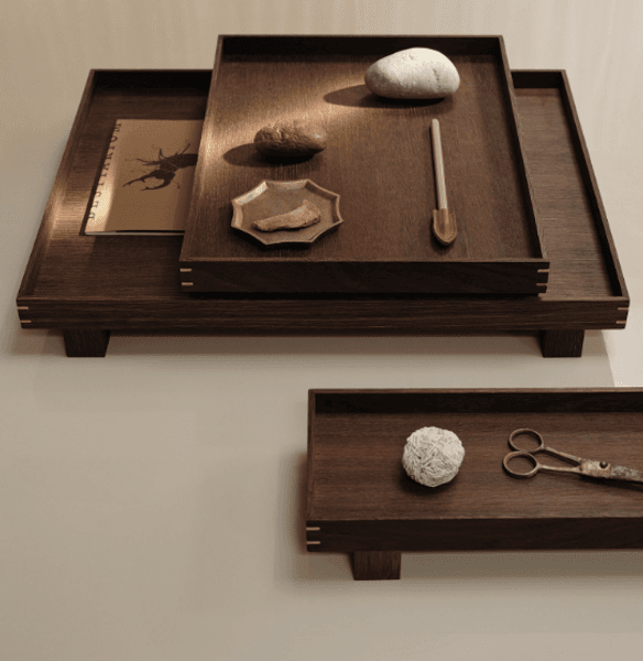 Hovedbilde Bon Wooden Tray - Large - Smoked Oak/ Ferm Living