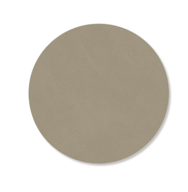 Glass Mat Circle Nupo Clay Brown. LIND DNA