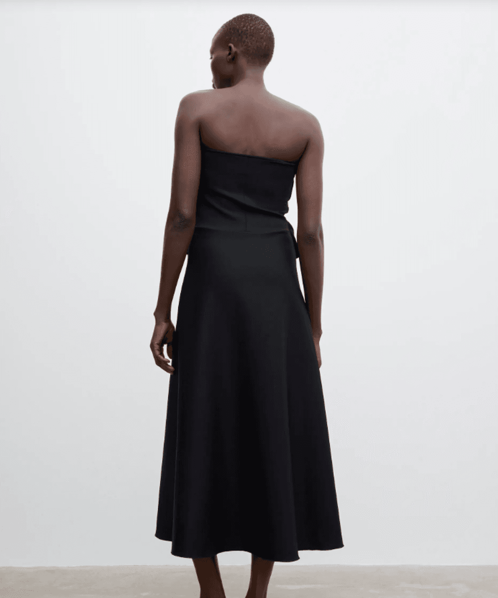Sculpted tube dress black/ Dagmar