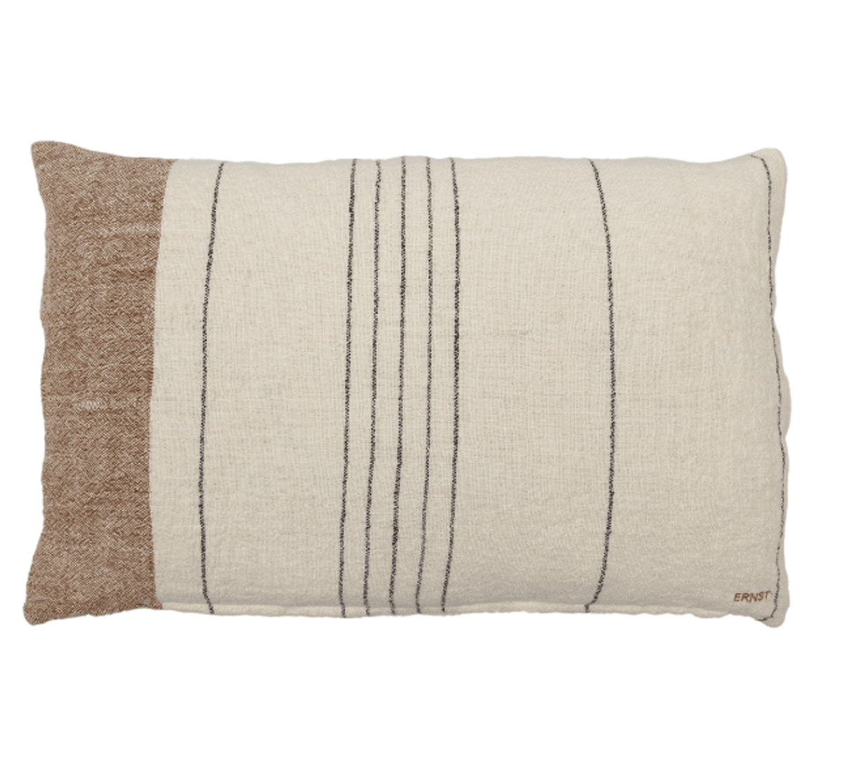 Putevar 40x60 cm, halvlin Multi/Hvit/ Ernst